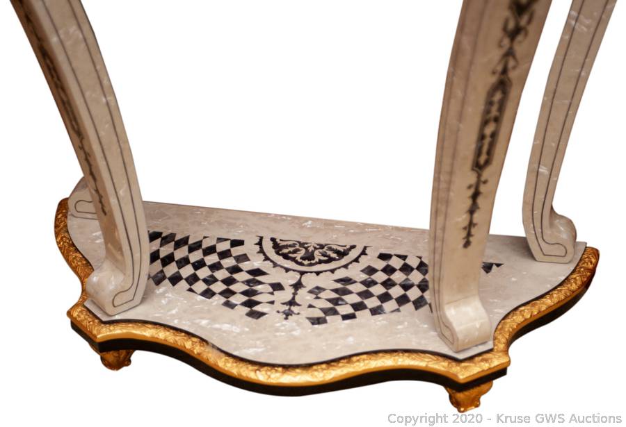 Le Ore Italian MOP Inlay Table Clock & Table Auction | Kruse GWS