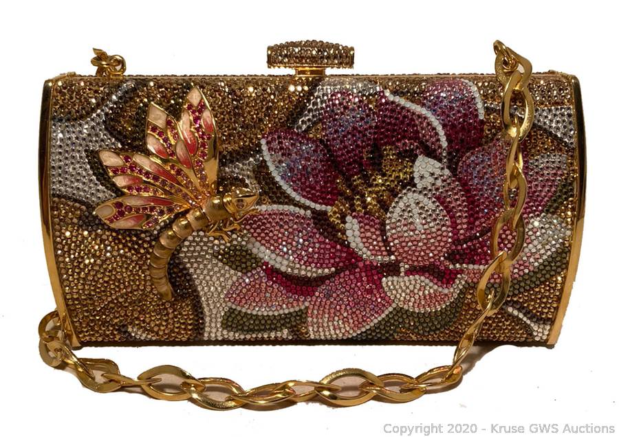 Sold at Auction: Judith Leiber Swarovski Money Pouch Bag