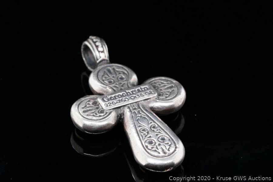 Gerochristo 18K & Sterling Silver Cross Pendant Auction | Kruse