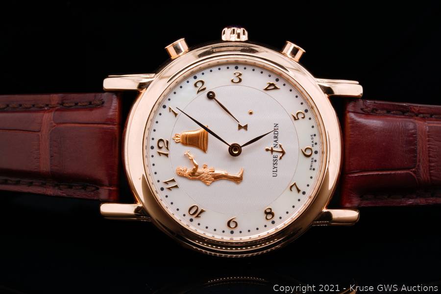 Ulysse Nardin San Marco Hourstriker 18K 40mm Watch Auction Kruse