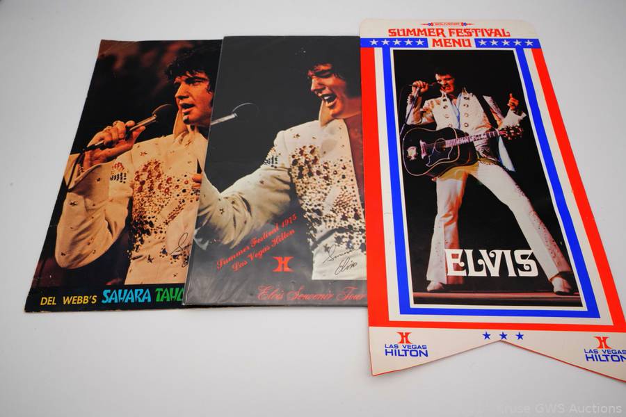 Elvis Tour outlet Souvenir Menu