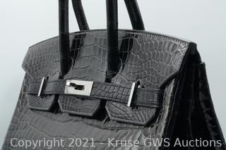 Hermes SO Porosus Crocodile Birkin 35 W/Horseshoe Stamp Auction