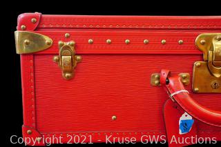 Louis Vuitton Red Epi Leather Alzer 65 Hardside Trunk Auction