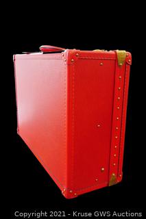 A RED EPI LEATHER ALZER 65 HARDSIDED SUITCASE, LOUIS VUITTON