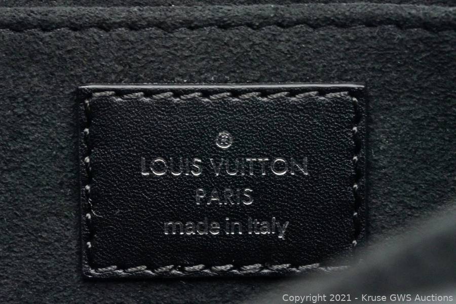 Louis Vuitton Black Wool Tweed and Leather Mini Dauphine Bag
