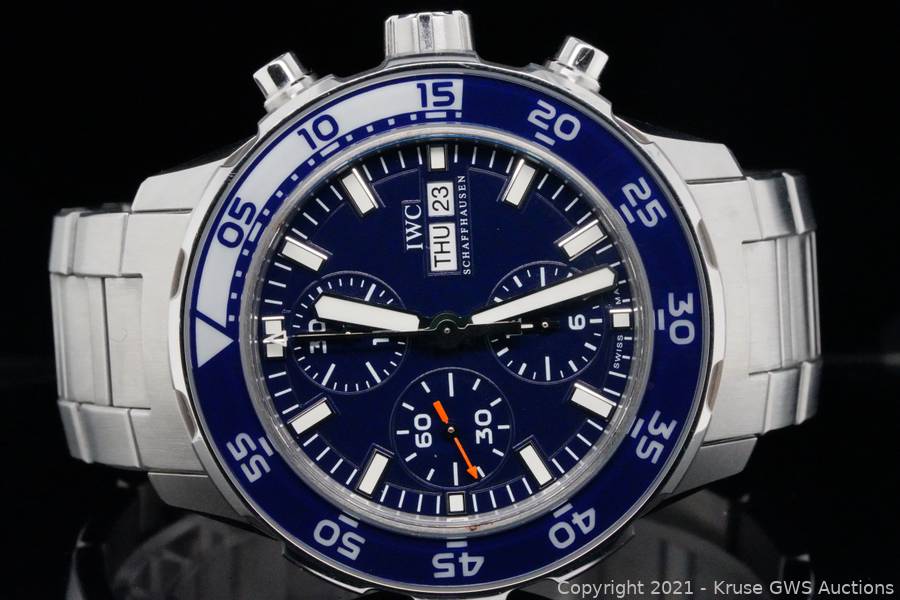 IWC Aquatimer Chronograph 44mm Stainless Steel Watch Auction