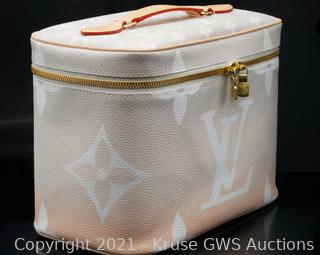 Louis Vuitton by The Pool Nice Bb Monogram Giant Canvas Vanity Case Brume