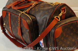 Louis Vuitton Keepall LV NBA Trio Pocket Brown Basketball Weekend Travel Bag