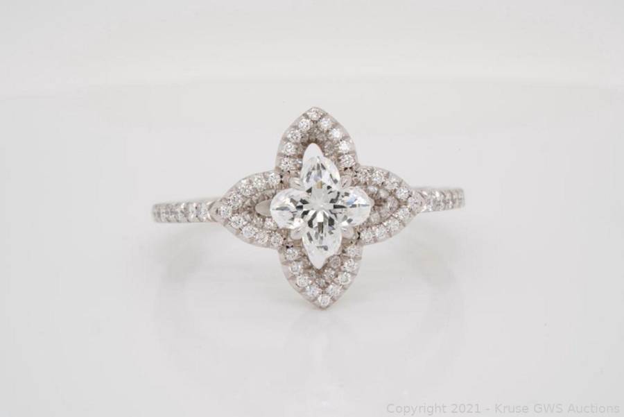 Louis Vuitton Monogram Fusion Platinum and Diamond Engagement Ring