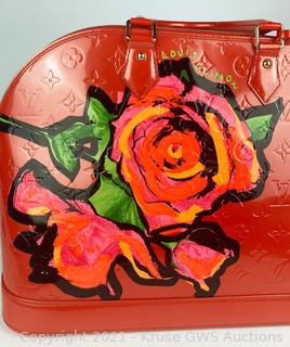 Sold at Auction: Louis Vuitton, Louis Vuitton Orange Sunset Vernis Roses  Alma GM