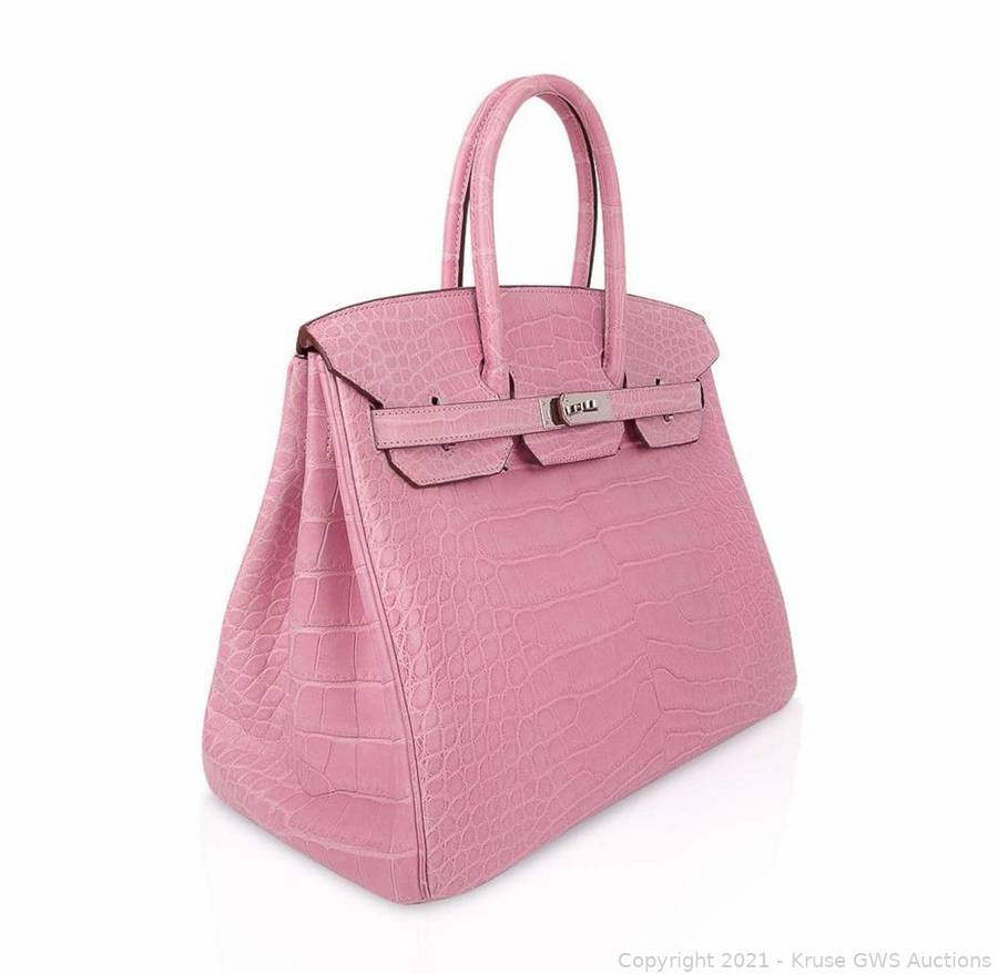 Hermes 5P Bubblegum Pink Matte Alligator Birkin 35 Auction