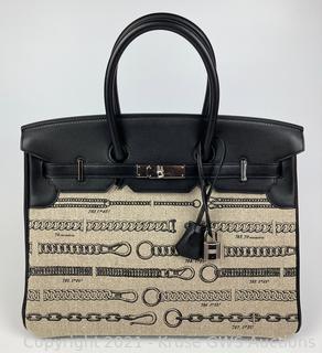 Limited Edition Hermes Toile de Camp Dechainee Canvas Birkin 35