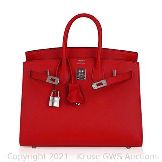 Sold at Auction: HERMÈS, Hermes A Gris Meyer Epsom Leather Sellier