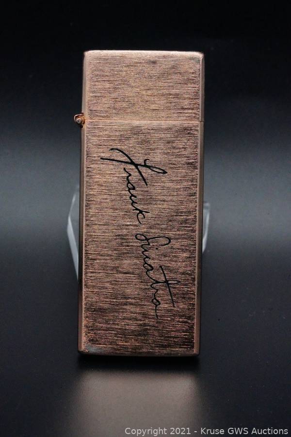 Frank Sinatra Rare Gifted Barlow Tallboy Lighter Auction