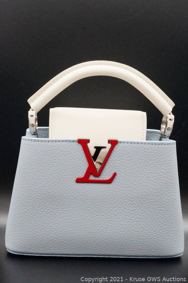 Louis Vuitton Red And White Taurillon Mini Capucines Silver Hardware, 2023  Available For Immediate Sale At Sotheby's