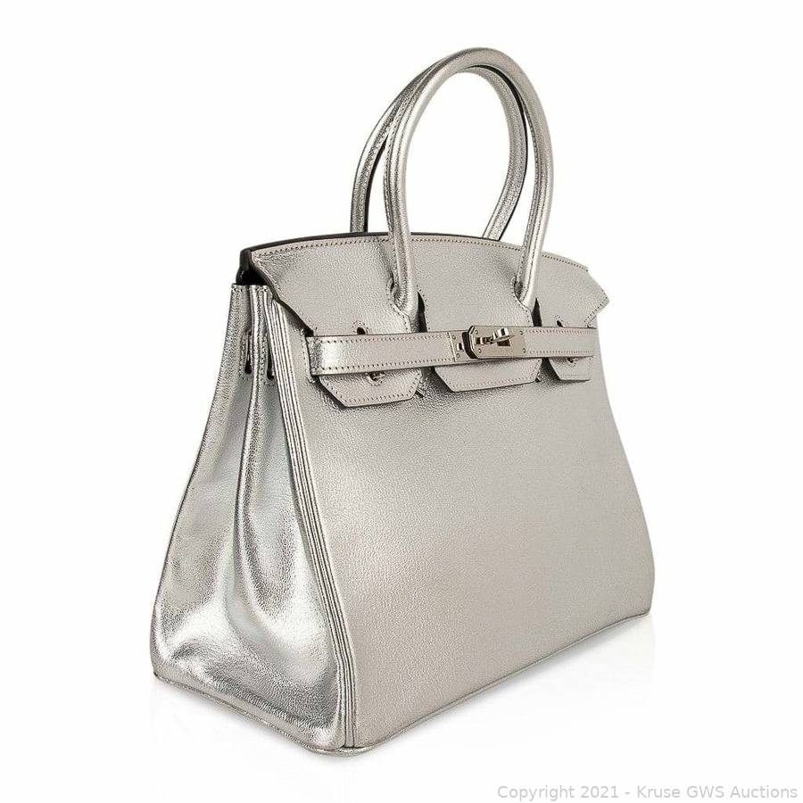 Auction Debut! The ultra-rare #Hermes Metallic Silver Chèvre #Birkin 30 has  never come to auction before! @sothebysstyle is proud to…